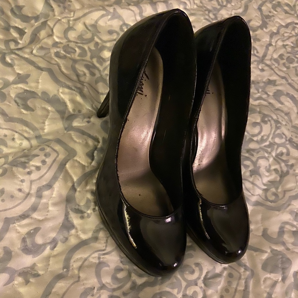Glossy Black Heels